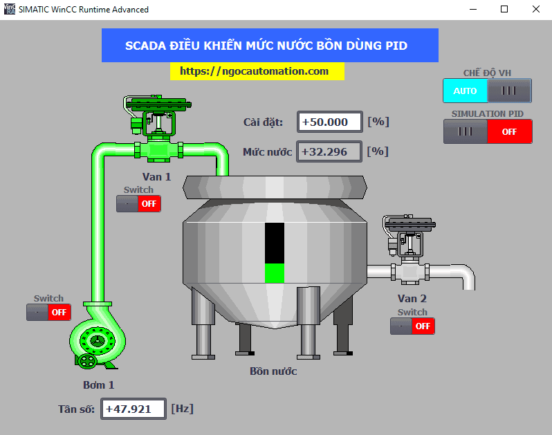 File lập trình ổn định mước nước dùng PID - Tia portal và PLC S71500