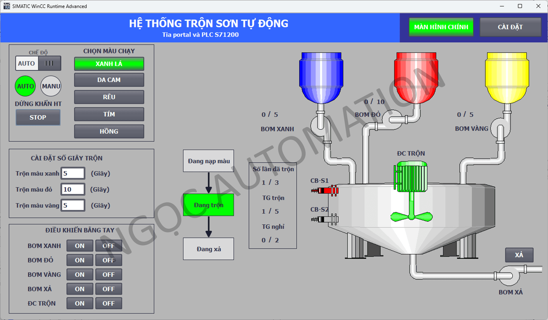 Đồ án trộn sơn tự động - Tia portal và PLC S71200